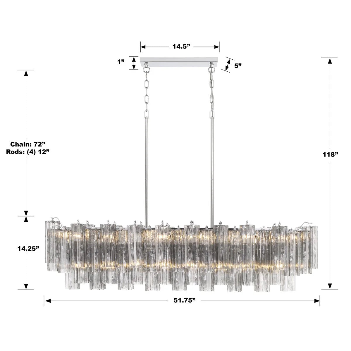 Addis Linear Chandelier 51''