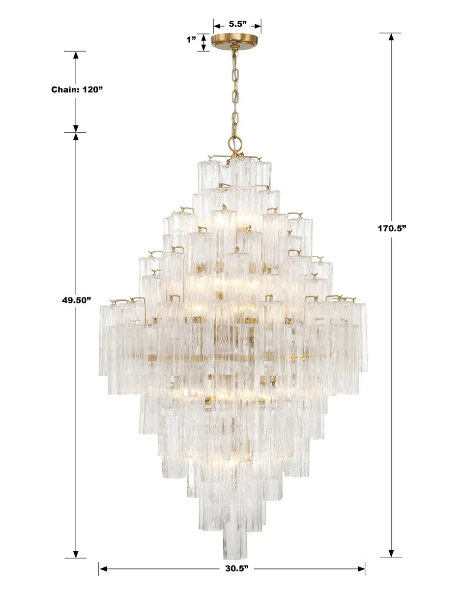 Addis Diamond Chandelier 49''H