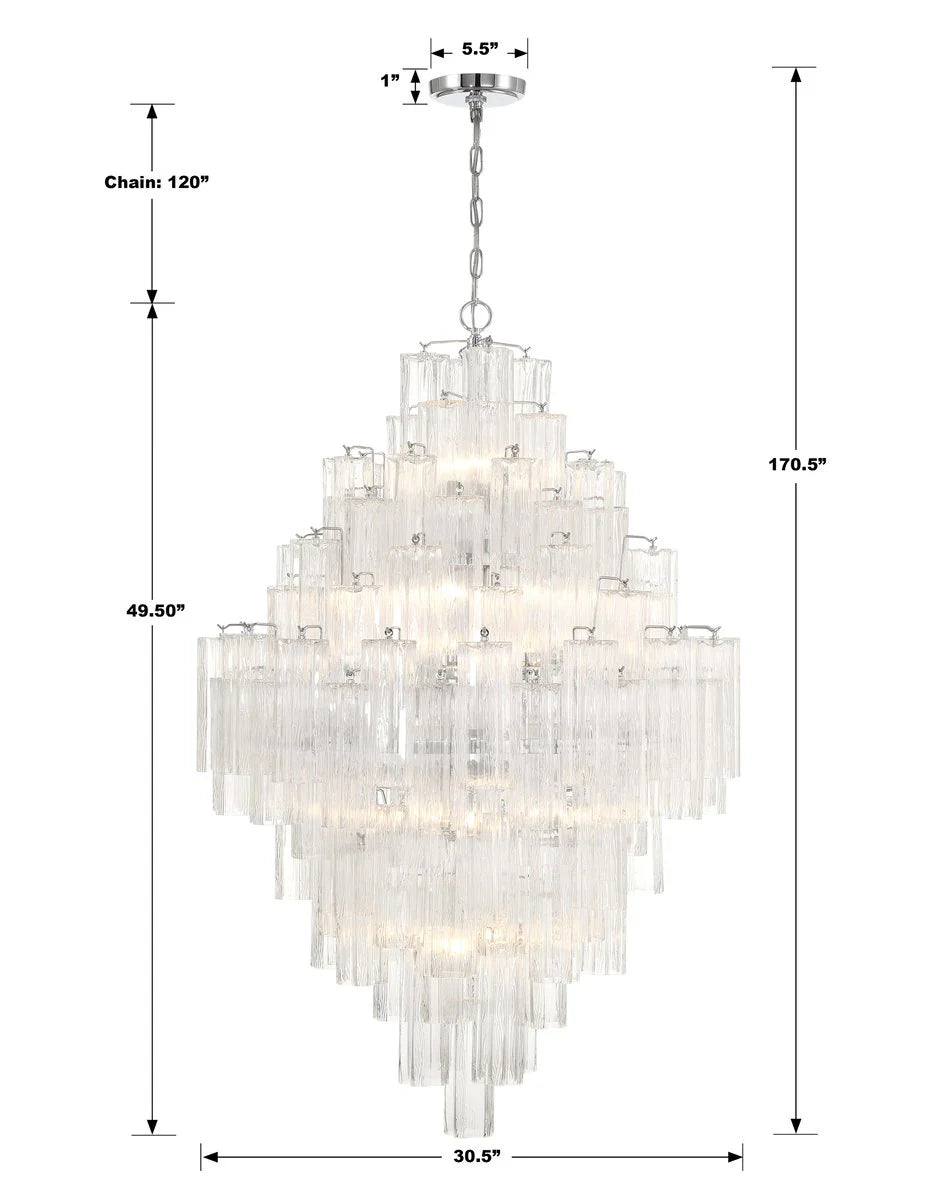 Addis Diamond Chandelier 49''H