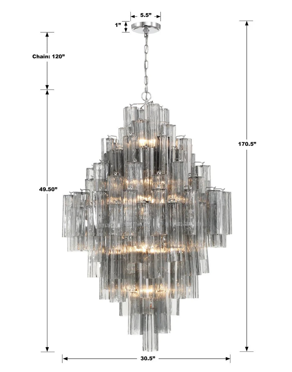 Addis Diamond Chandelier 49''H