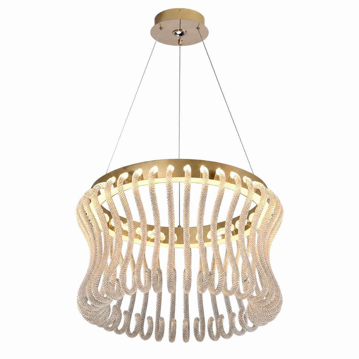 Lennox Glass Round Chandelier 21.6"D - 22" Dia (55 cm)