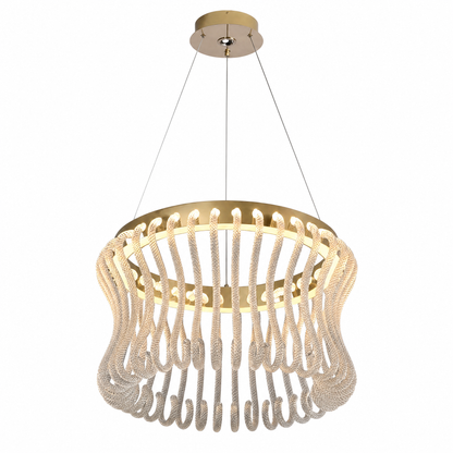Lennox Glass Round Chandelier 21.6"D - 22" Dia (55 cm)