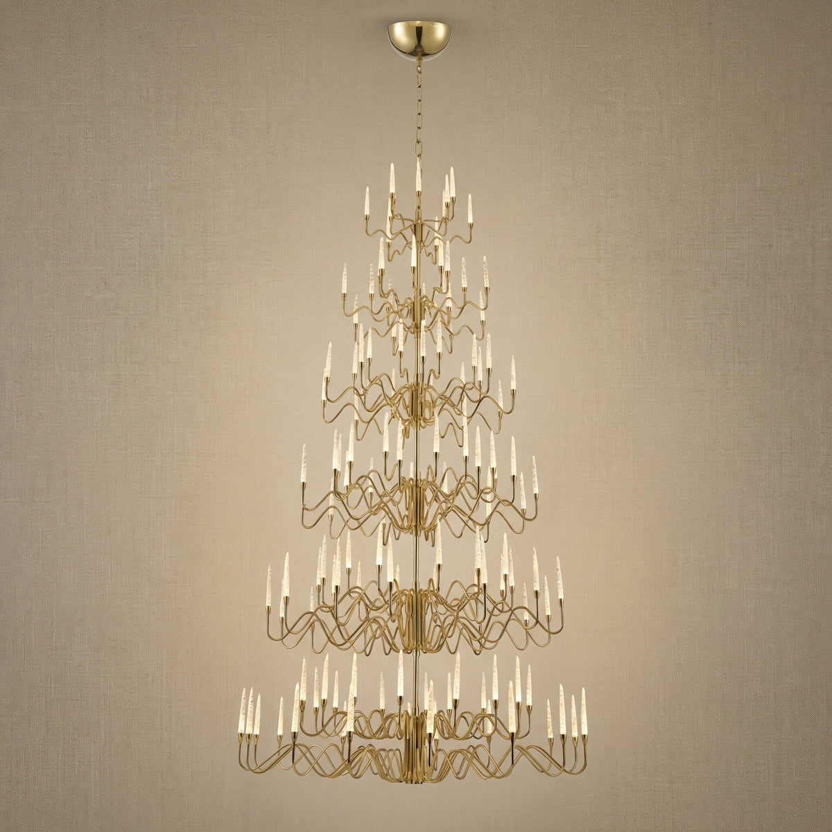 Large Chandelier in gold