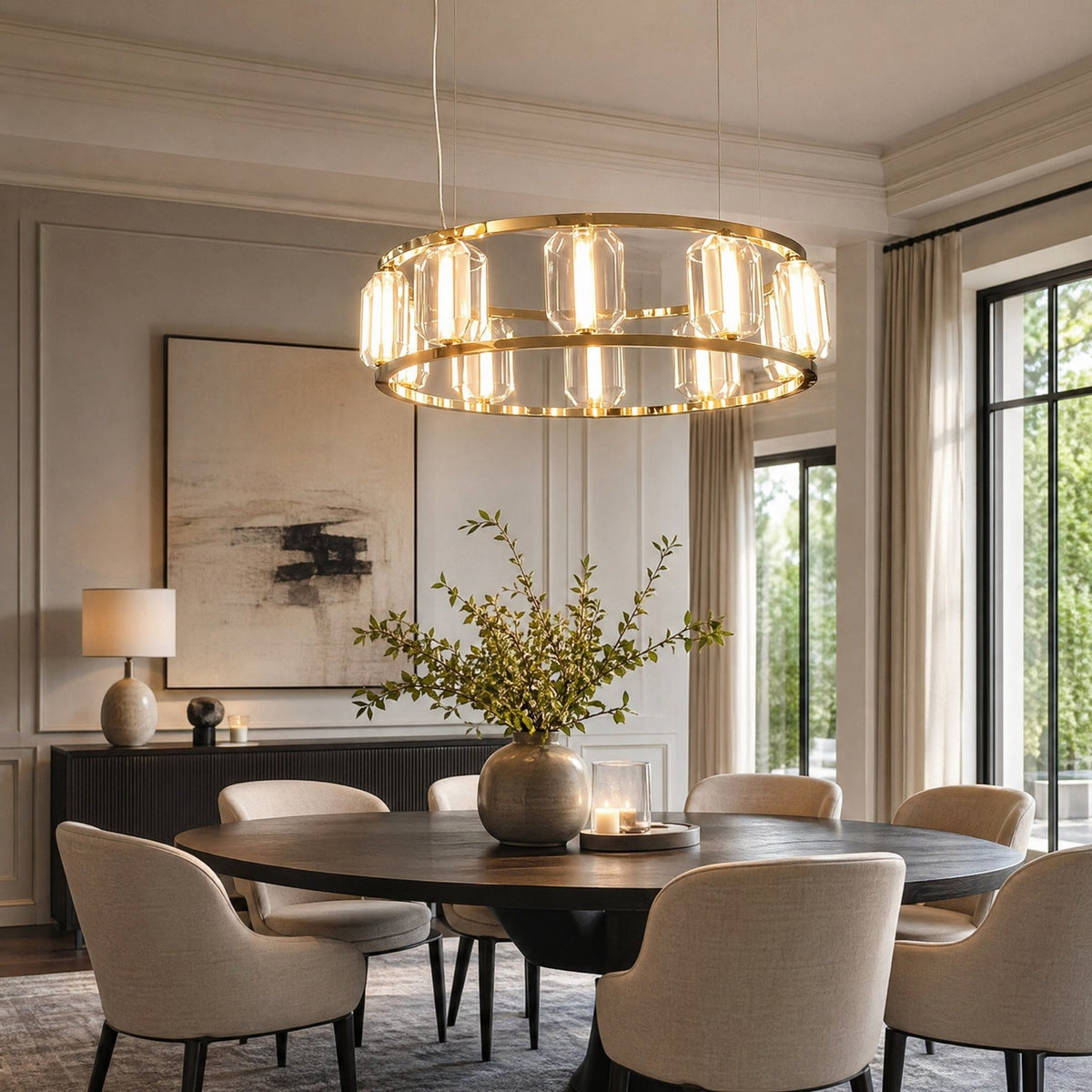 Dining Room Chandelier in a foyer
