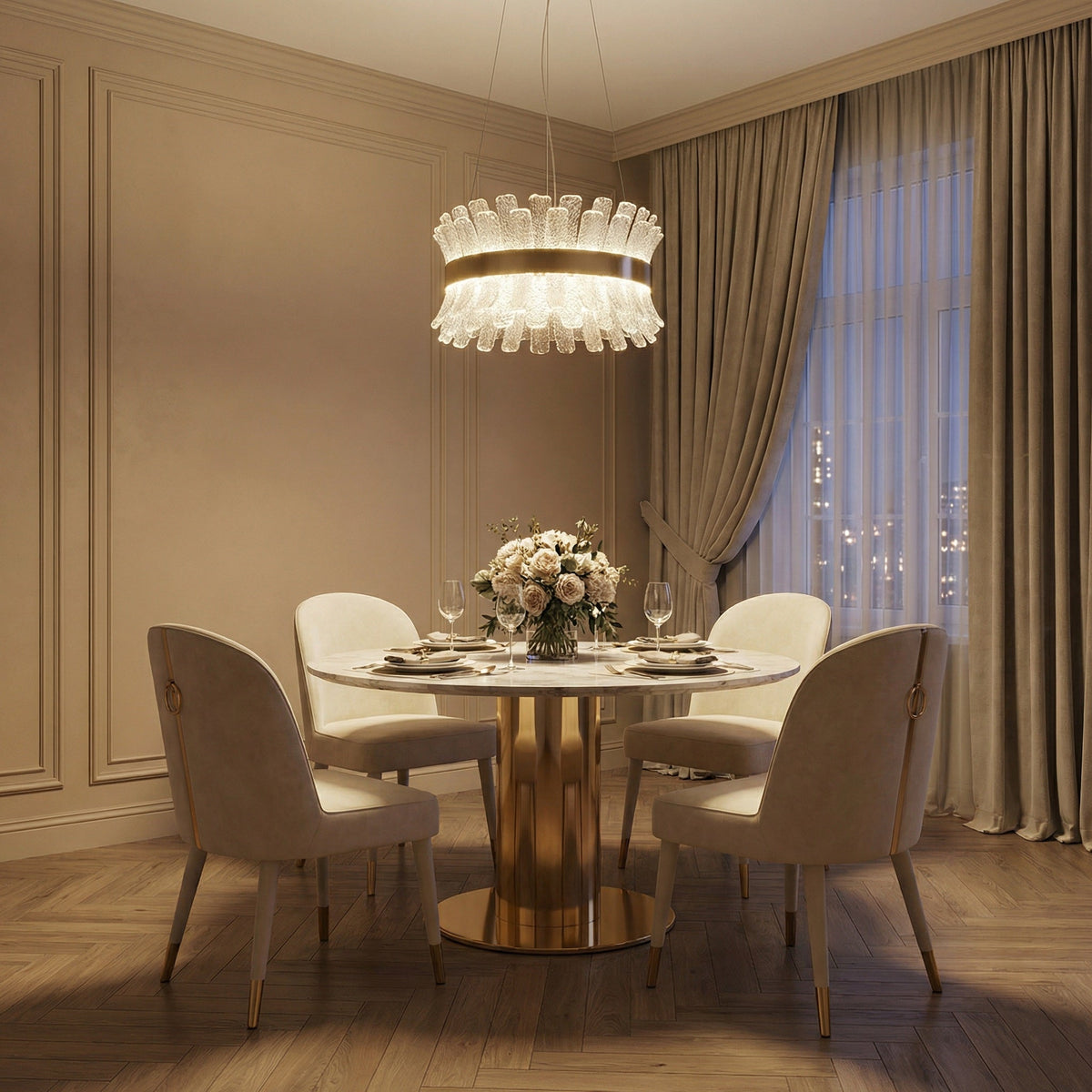 Chandelier For The Dining Room in a living room