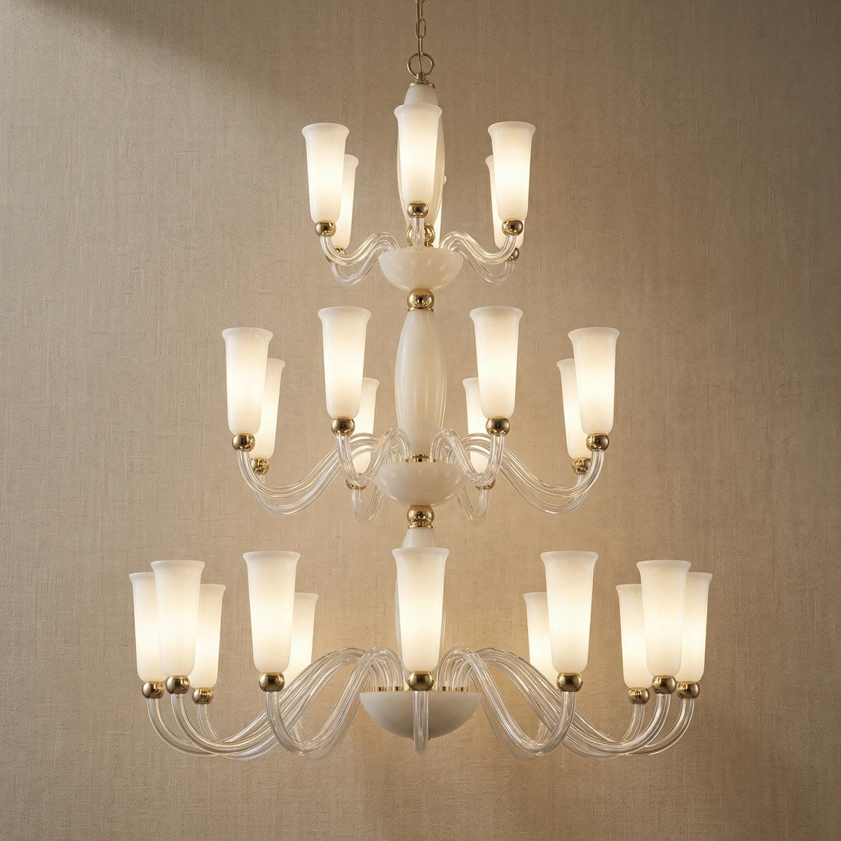 Crystal Chandelier in gold
