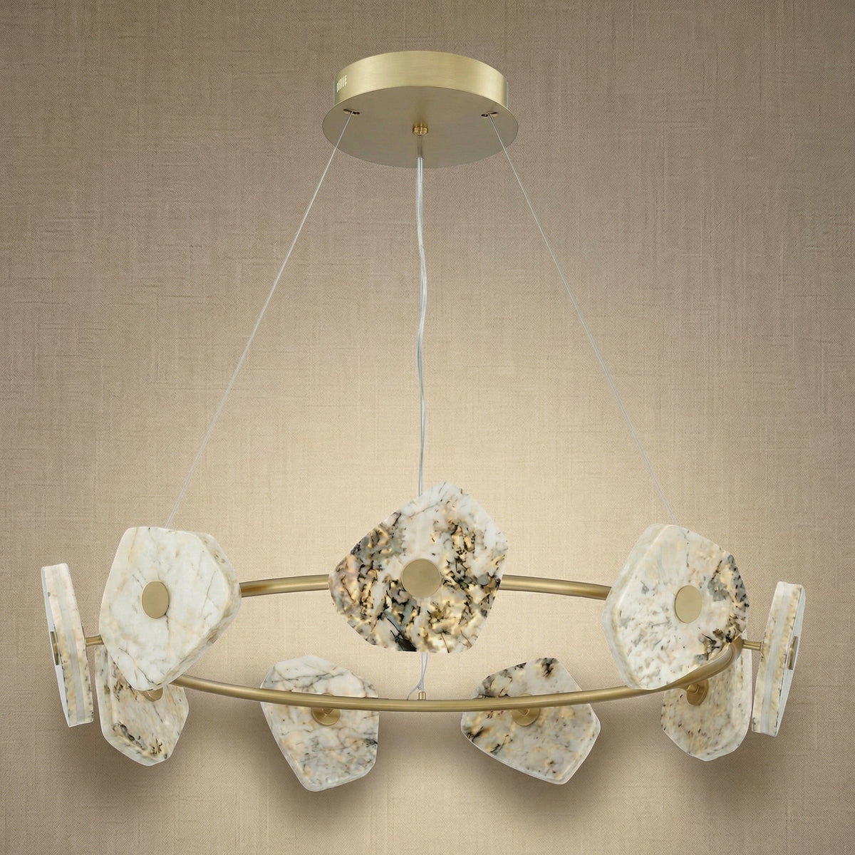 Dining Room With Chandelier in a dining room