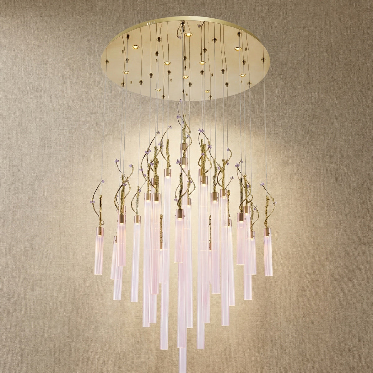 Modern Chandelier in gold
