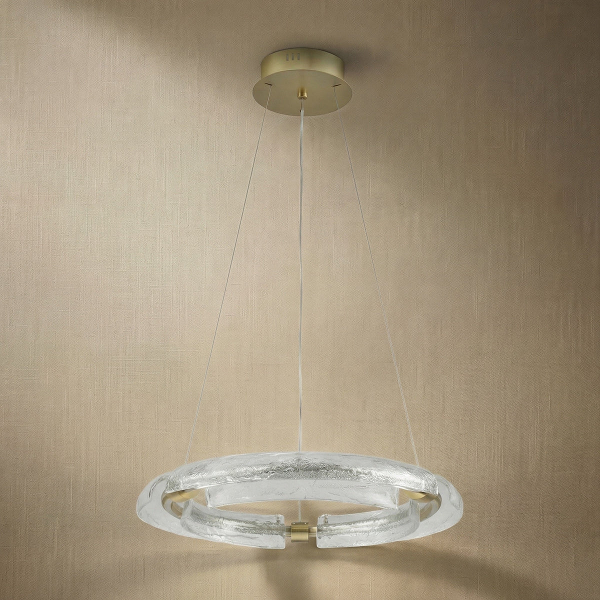 Glass Chandelier in a foyer