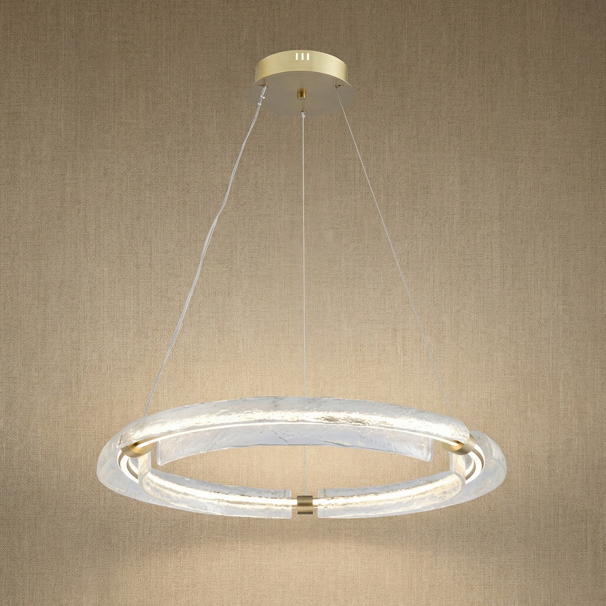 Glass Pendant Light in a living room