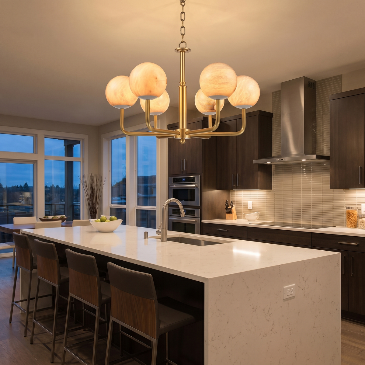 Brass 6-Arm Orb Alabaster Pendant Light — D740 — mra-brass-6-arm-orb-91068b-d740-scene-2