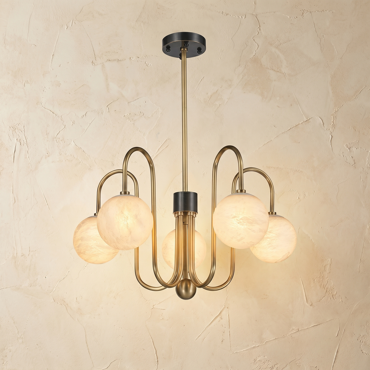 Brass Arc Alabaster Pendant Light — D710 — mra-brass-arc-91058-d710-product