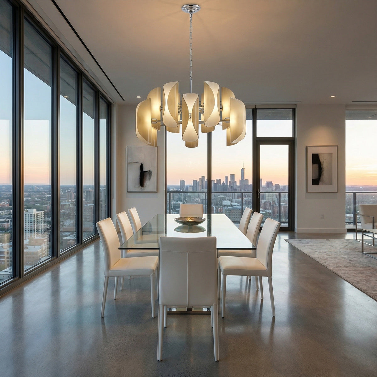 Living Room Chandelier Modern in a dining room
