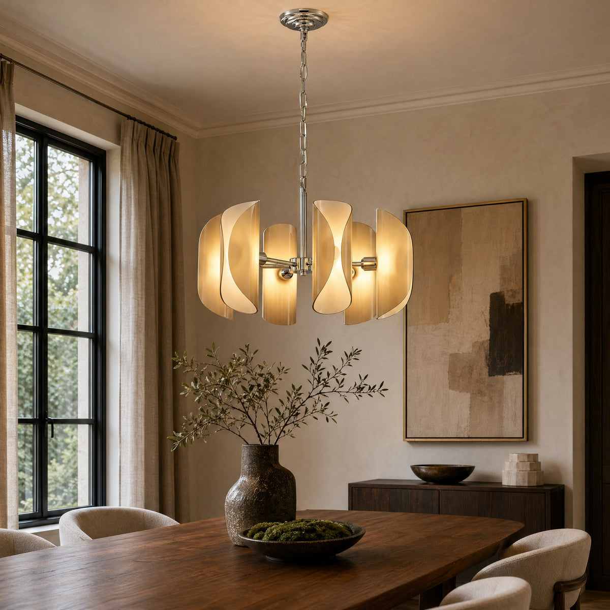 Living Room Chandelier Modern in a dining room