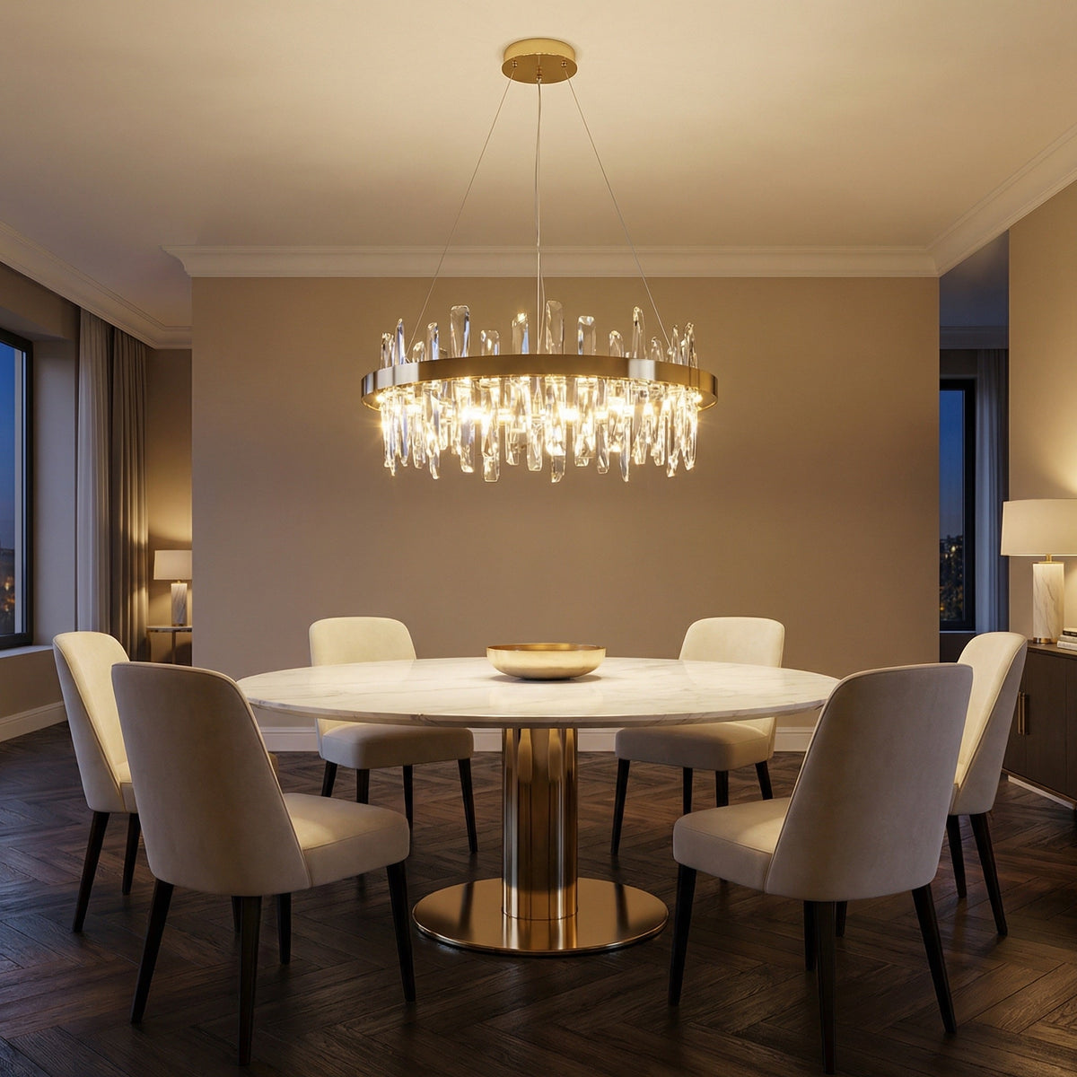 Yiosi Series Crystal Pendant Light Style D - scene-1