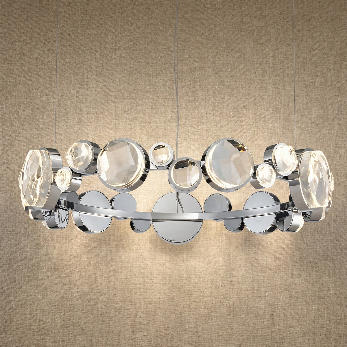 Yiosi Series Crystal Pendant Light Style K - 31" (Dia 780mm)