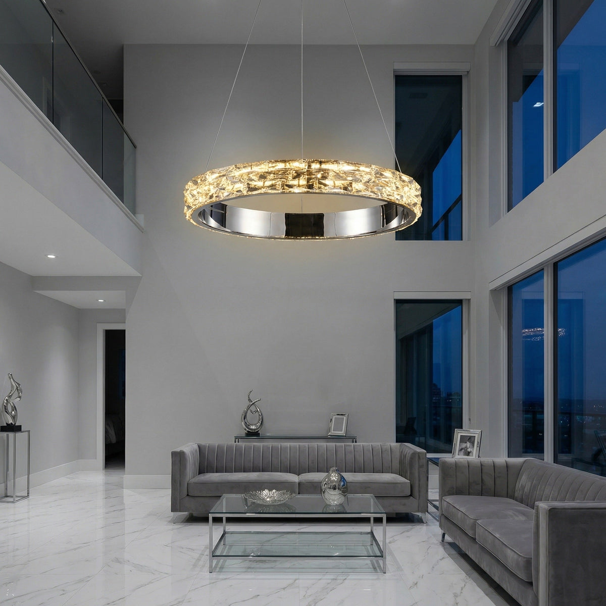 Yiosi Series Crystal Pendant Light Style L - scene-1
