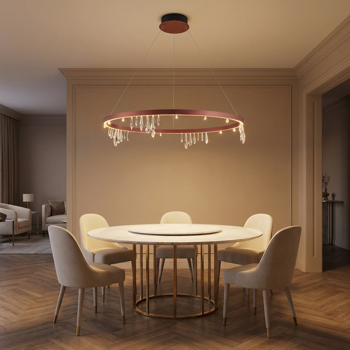 Yiosi Series Crystal Pendant Light Style M - scene-1