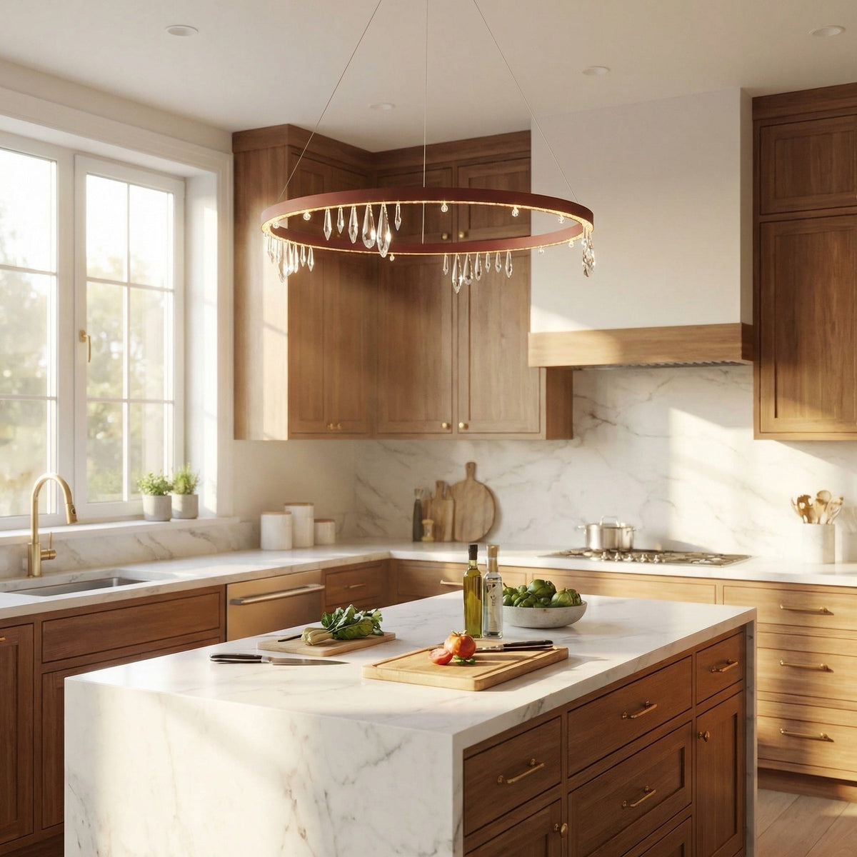 Yiosi Series Crystal Pendant Light Style M - scene-2