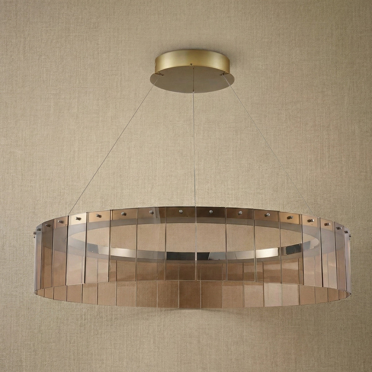 Yiosi Series Glass Pendant Light 39" Style A - dark