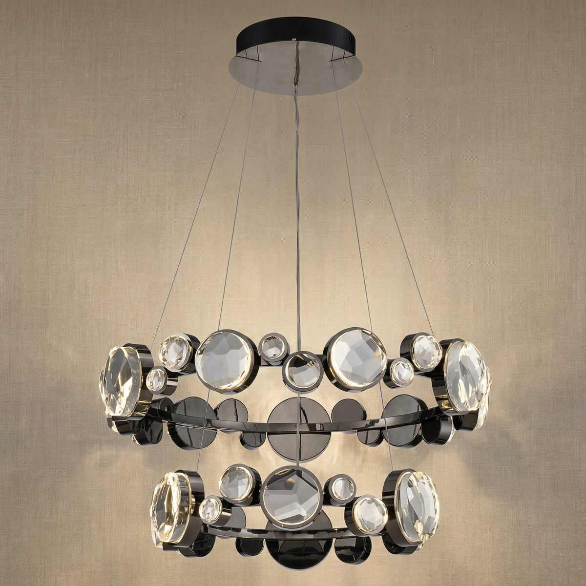 Yiosi Series Nested Crystal Pendant Light Style C - 22" (Dia 560mm)