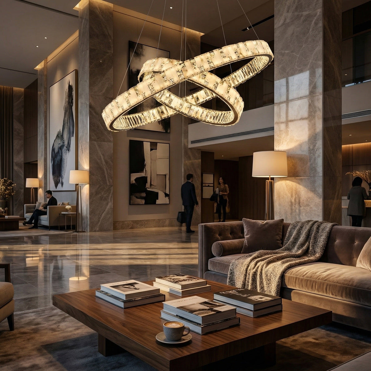 Yiosi Series Nested Crystal Pendant Light Style H - scene-3