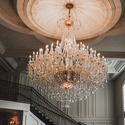 Extra Large Classic Traditional Crystal Chandelier 60/72/90 Lights for Hotel/Showroom/Foyer/Wedding Hall/Coffee Shop