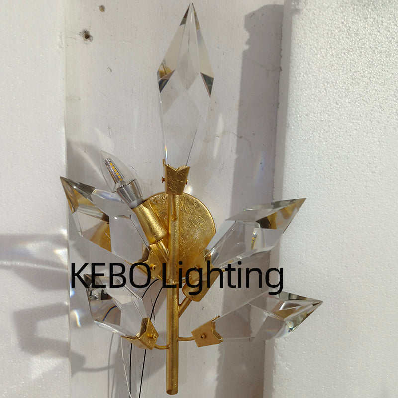21026W1 18" Crystal Wall Lamp