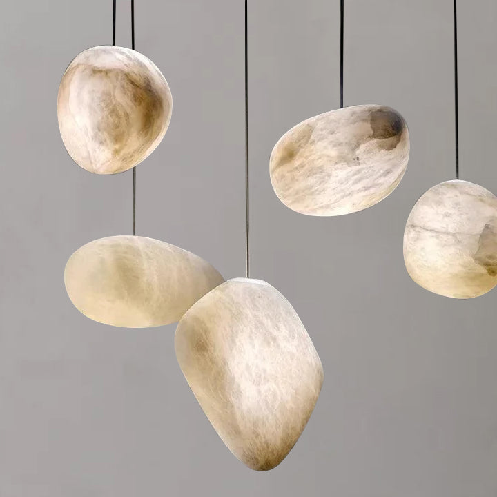 Sebastian Alabaster Natural Stone Pendant, Creative Pendant Light