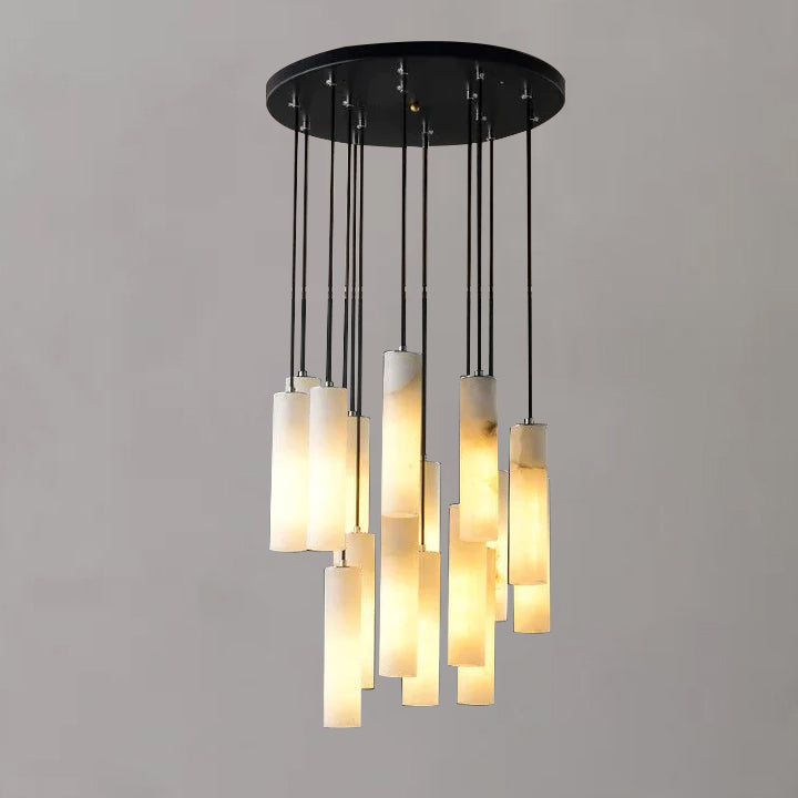 Alabaster Modern Pendant Light For Foyer And Staircase Area