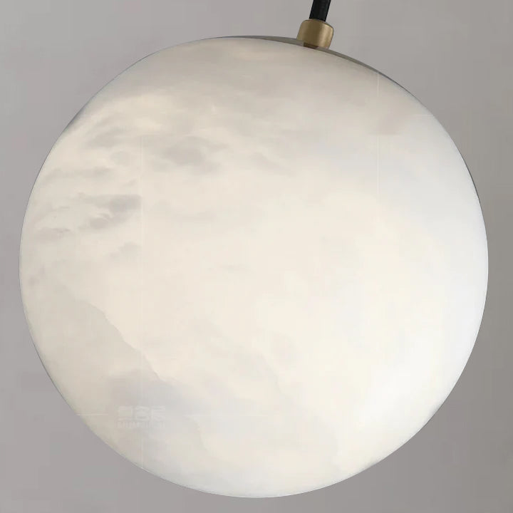 Alabaster Ball Pendant Light, Island Mini Pendant Light