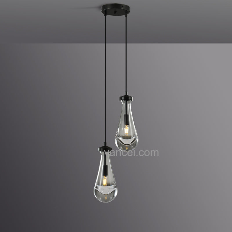 HA Raindrop Glass Round round chandelier 2 lights (crod)