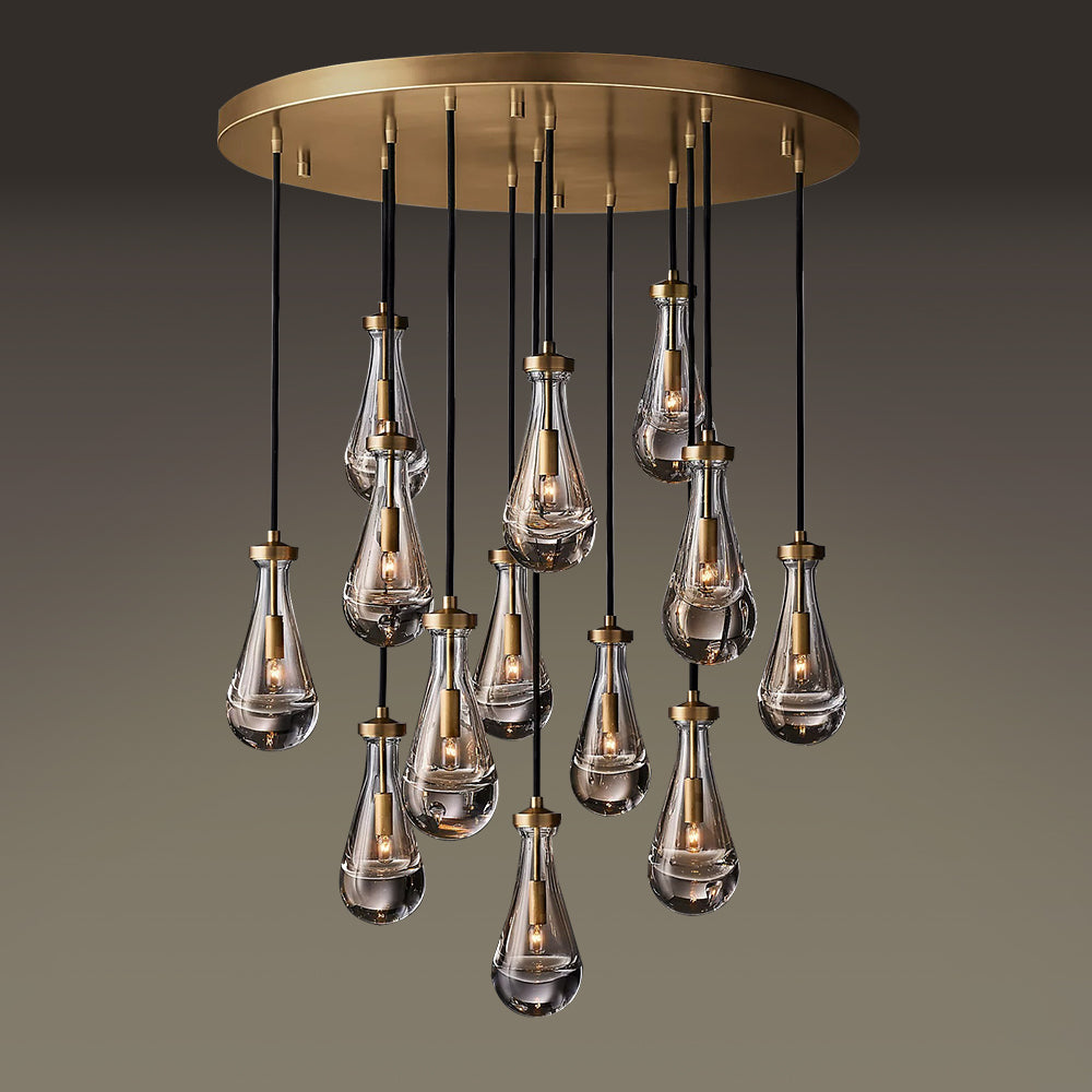 Raindrop Round Chandelier 60″, 31-Lights