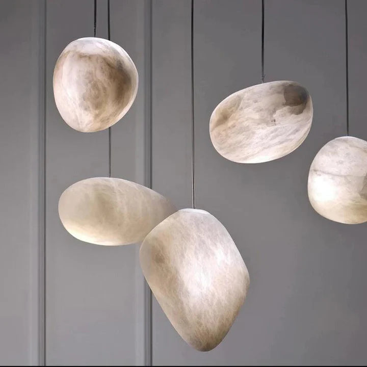 Alabaster Natural Stone Pendant, Creative Pendant Light