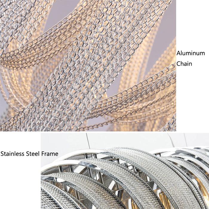 Sophian Luxury Aluminum Chain Tassel Chandelier