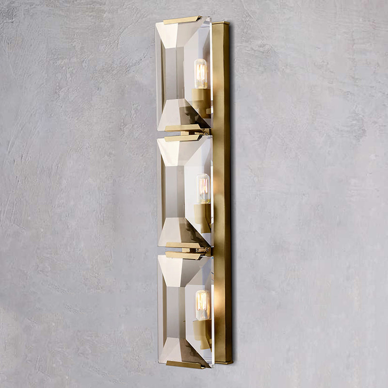 Harlow Multicurve Crystal Triple Wall Sconce 32"H