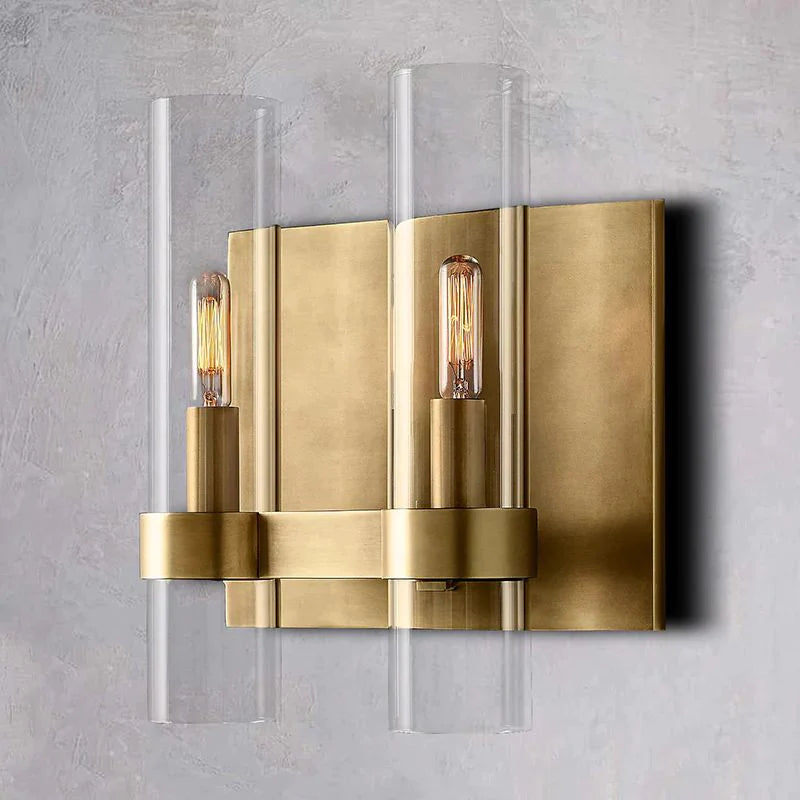 Ravelle Double Head Glass Wall Sconce