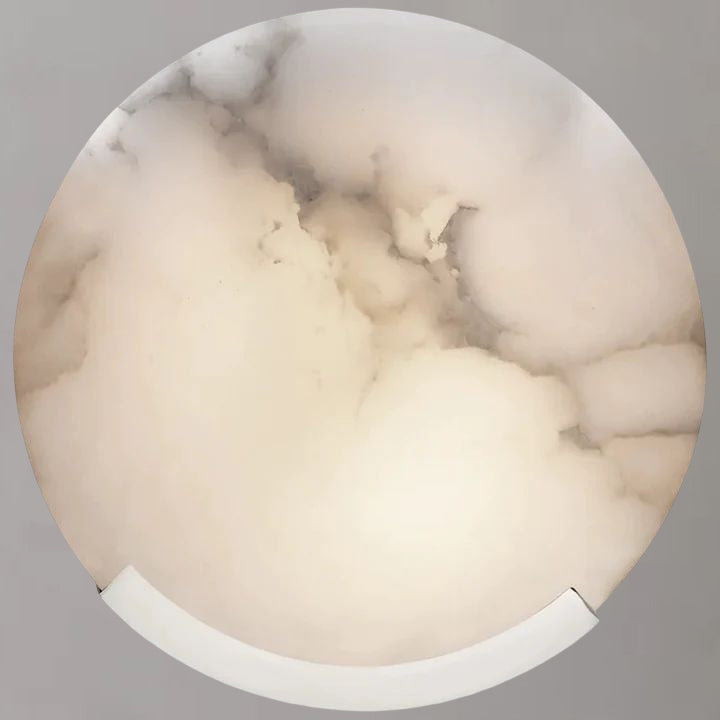 Alabaster Round Wall Sconce