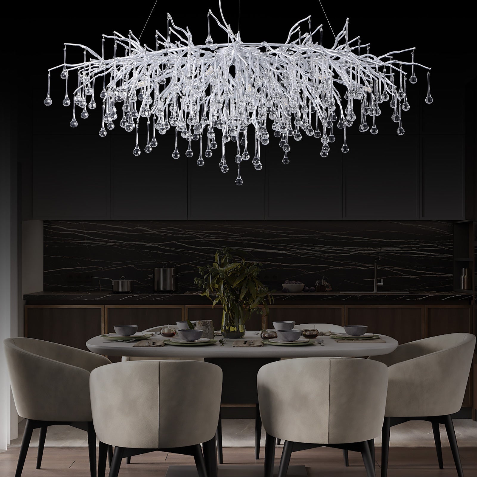 Doris Crystal Branch Chandelier